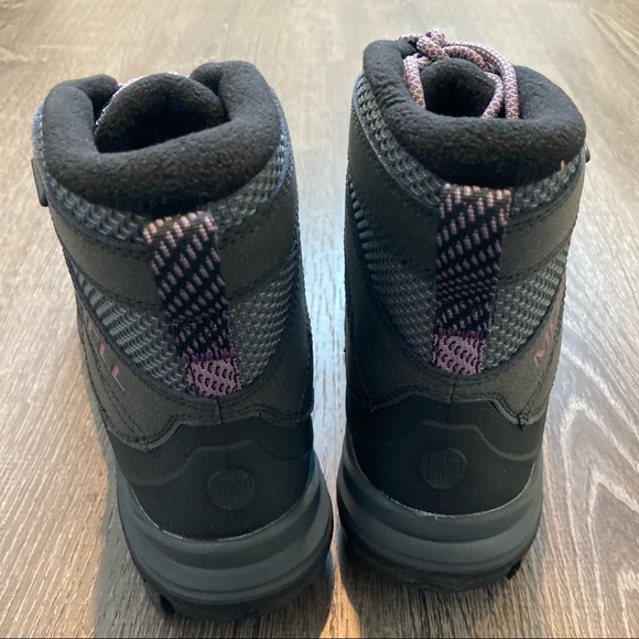 Merrell Black Purple Waterproof Hiking Boots NWOB Thermo Chill Mid Shell Women’s - Picture 8 of 8